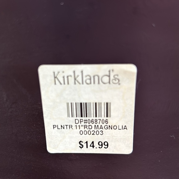 Elegant Red Floral Ceramic Planter - Picture 6 of 9